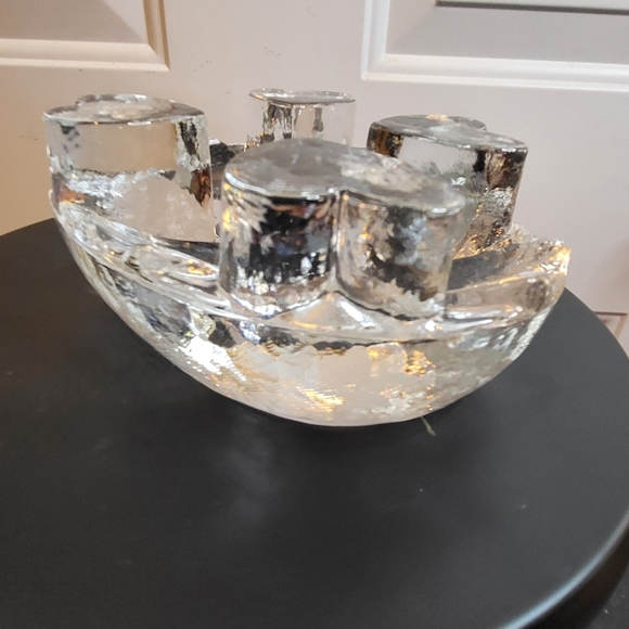 Crystal Ice Glass Heart Votive Candle Holder - Picture 11 of 11